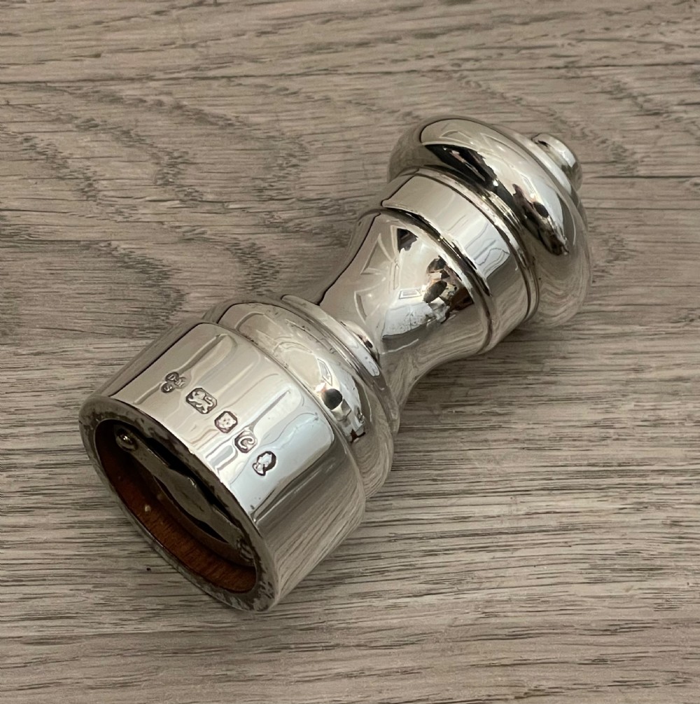 Elizabeth II Solid Silver Pepper Grinder View III
