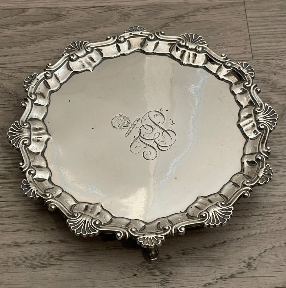George III Silver Waiter by Ebenezer Coker View III