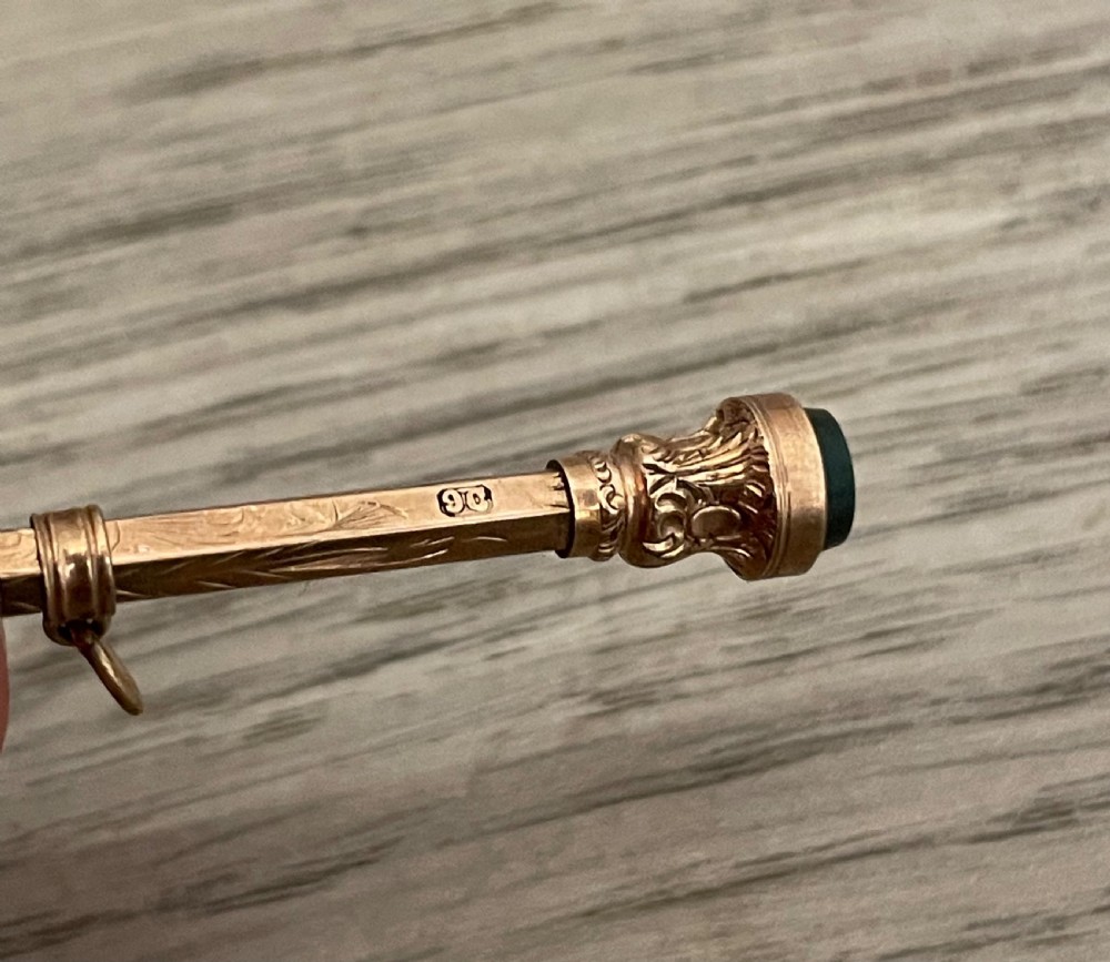 Victorian 9ct Rose Gold Propelling Pencil  View IV