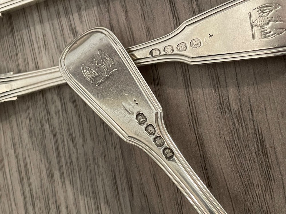 Four George III Silver Dessert Forks, 1818 View IV