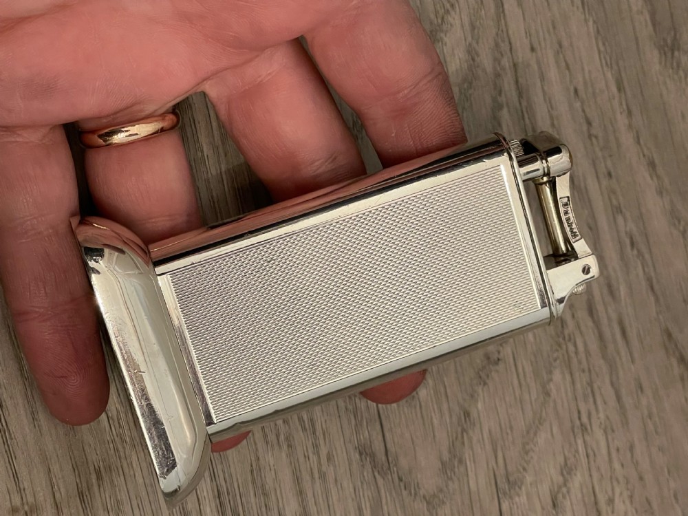 Vintage Dunhill Silver Plated Table Lighter View III