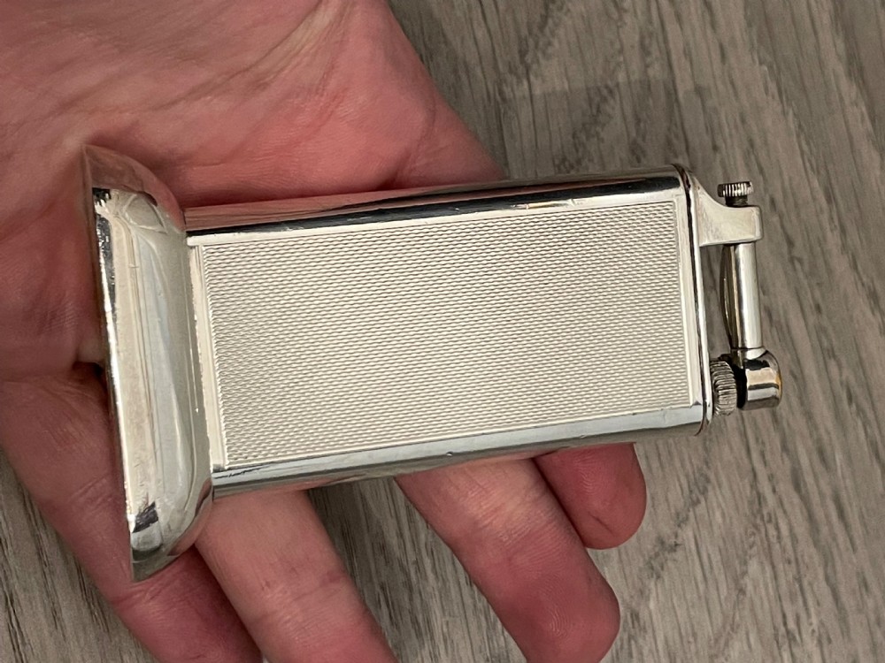 Vintage Dunhill Silver Plated Table Lighter View IV