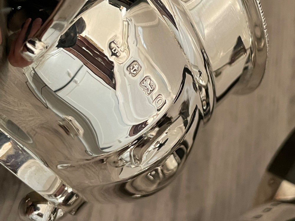 George VI Solid Silver Three Piece Tea Set View IV