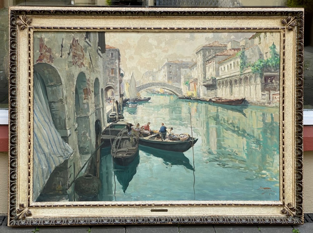 Large Painting of Venice by Luigi Pagan