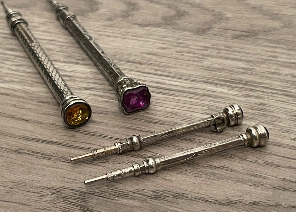 Collection of Victorian Silver Mechanical Propelling Pencils View IV