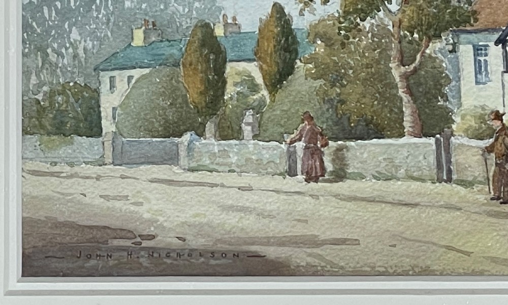 John Hobson Nicholson Watercolour, Isle of Man, TT Course View III