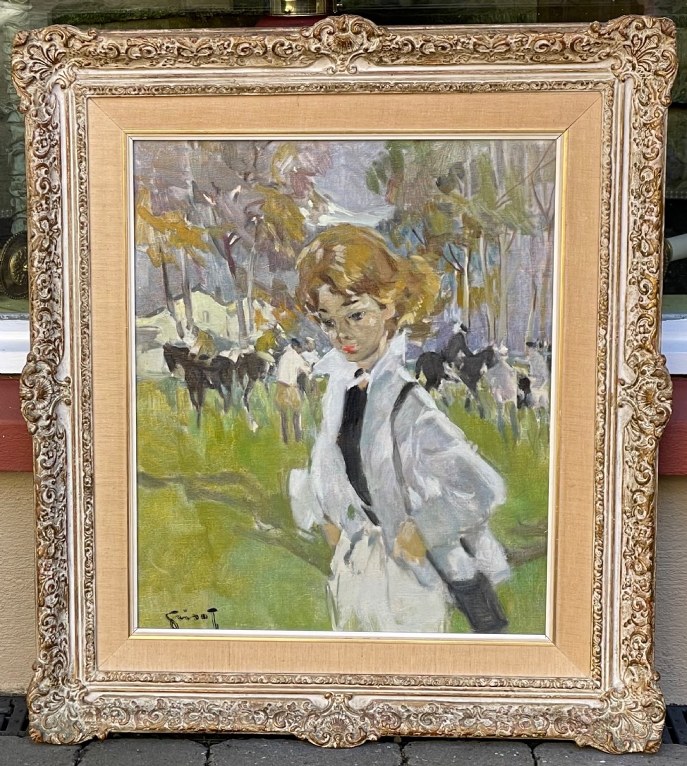 Pierre Grisot (French 1911-1995) Female figure oil painting