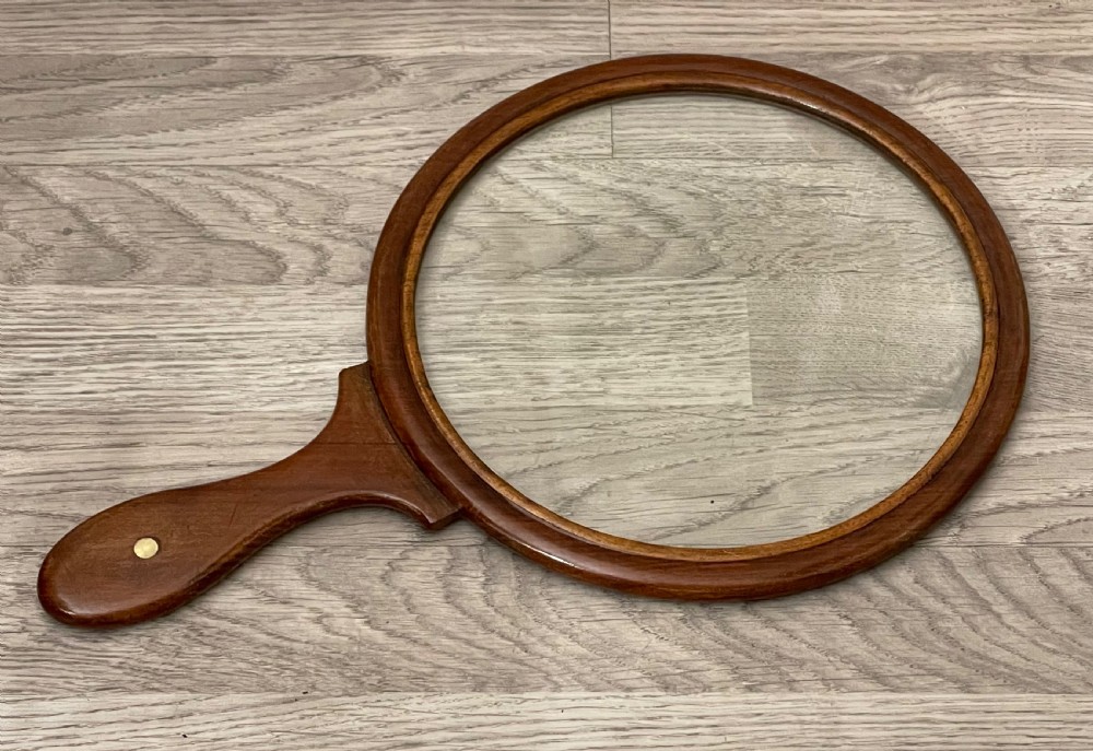 Very Large 19th Century Mahogany Gallery Magnifying Glass