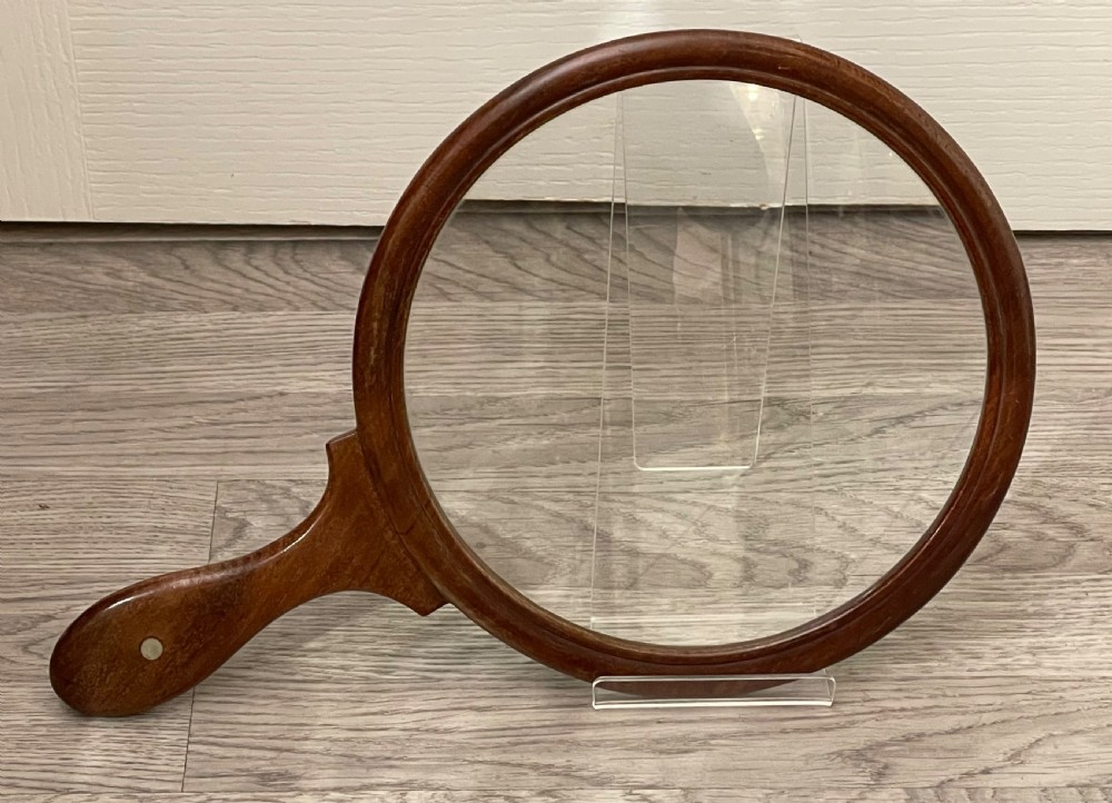 Very Large 19th Century Mahogany Gallery Magnifying Glass View II