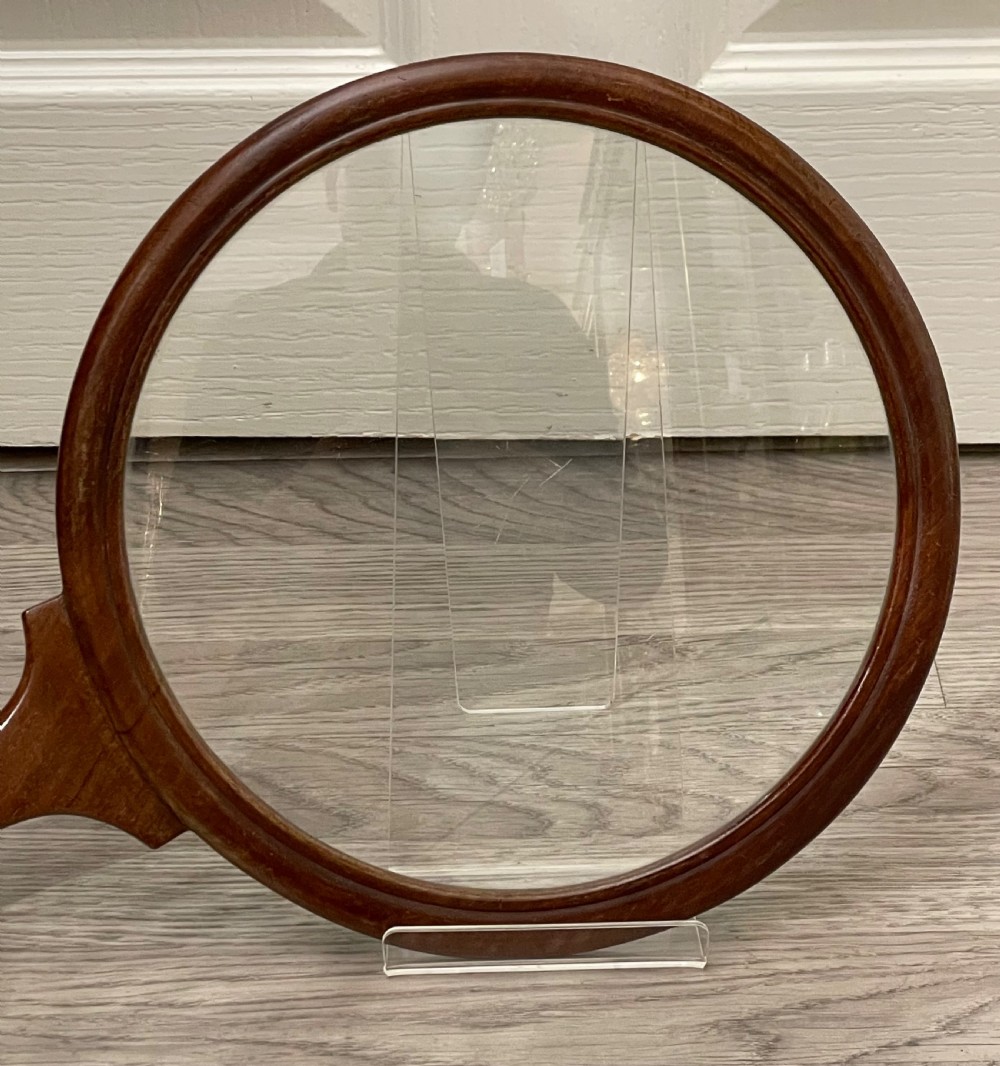 Very Large 19th Century Mahogany Gallery Magnifying Glass View V