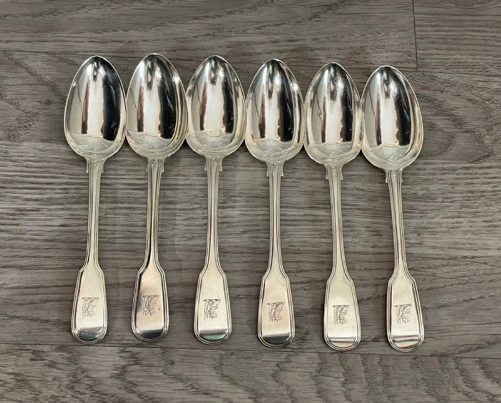 Set of Six George III Silver Dessert Spoons