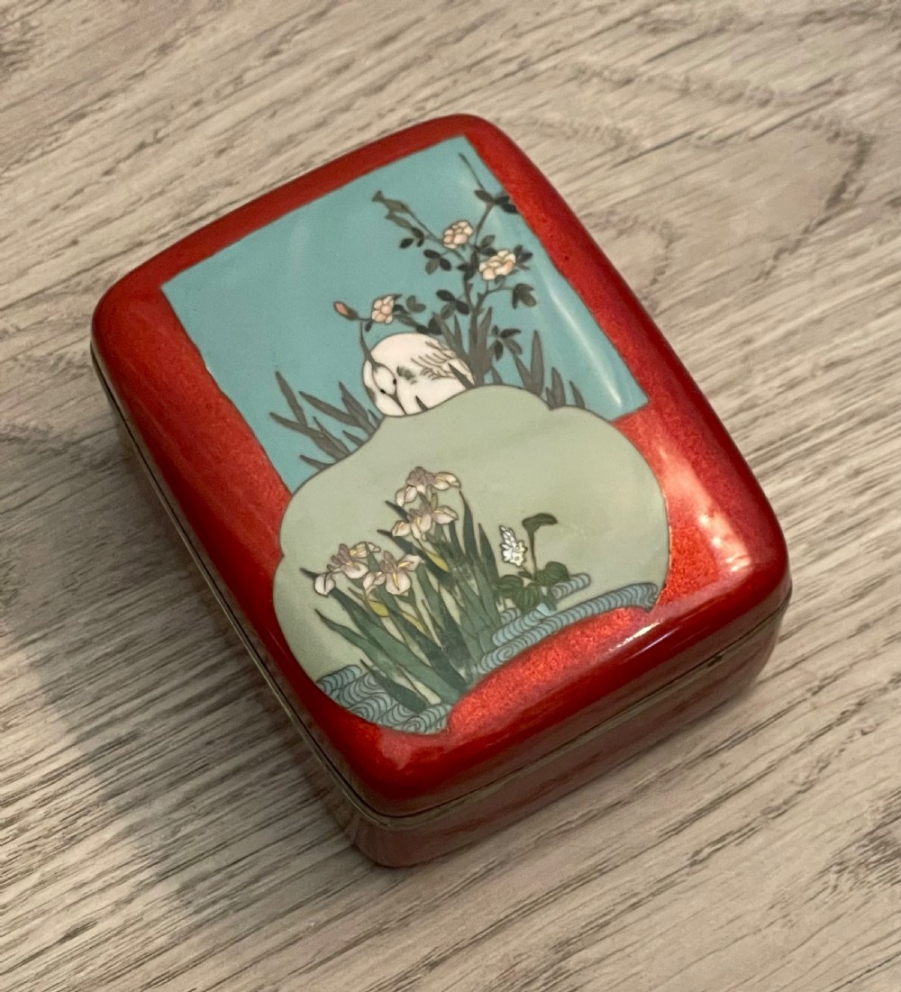 Antique Japanese Cloisonne Box View II