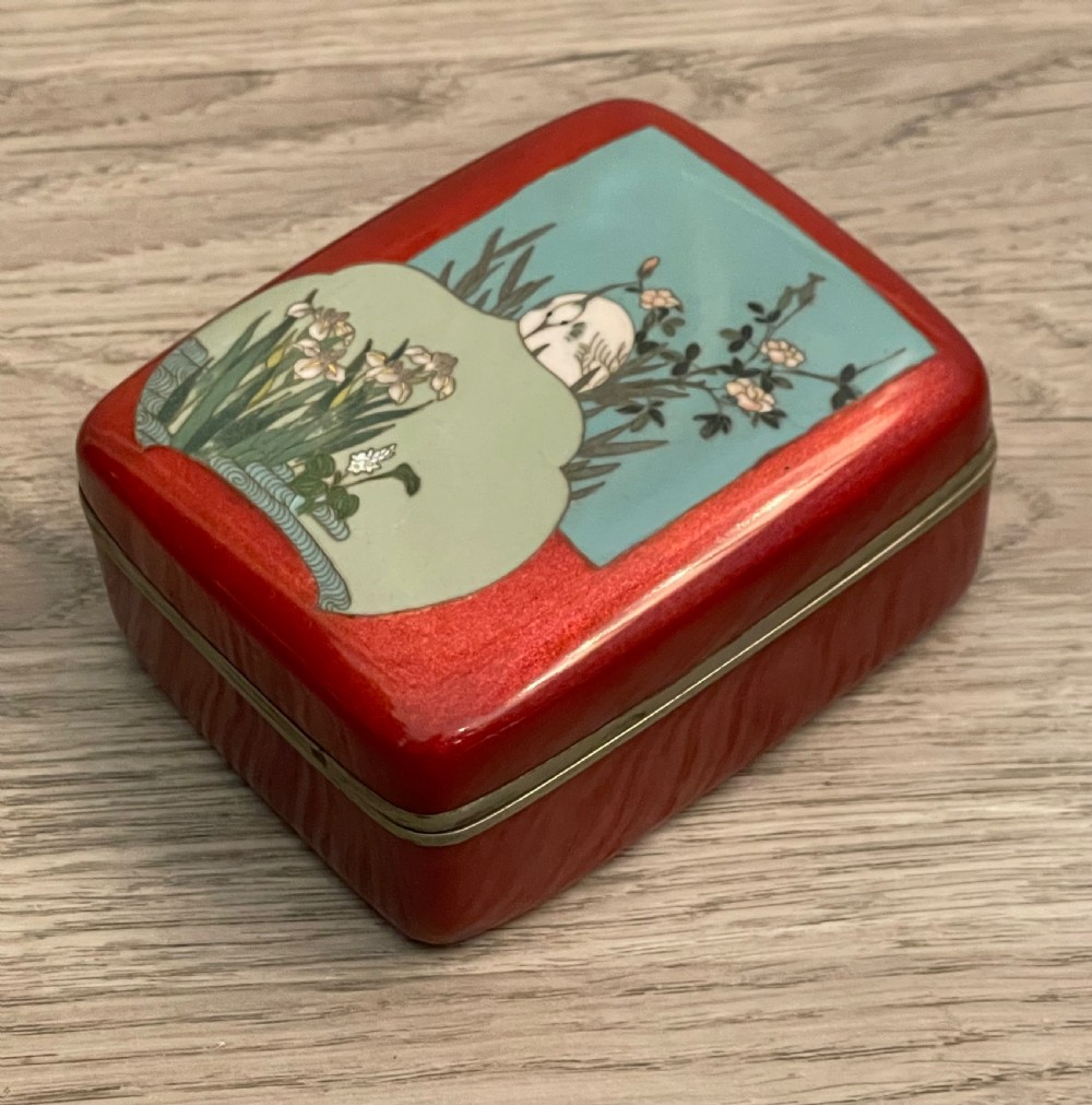Antique Japanese Cloisonne Box View III