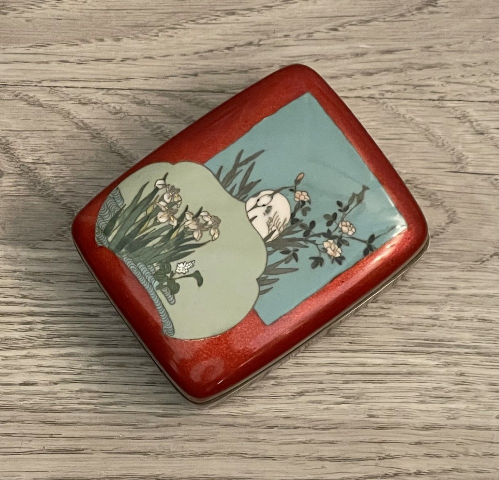 Antique Japanese Cloisonne Box View IV