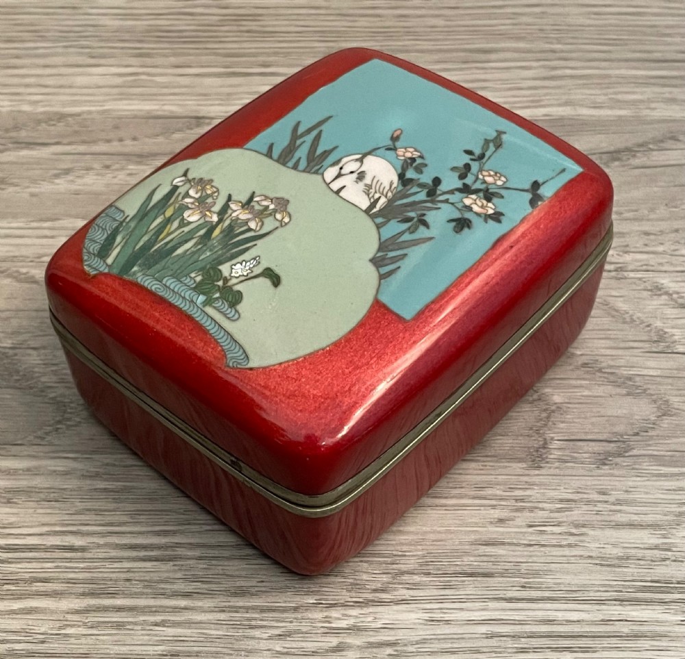 Antique Japanese Cloisonne Box View V