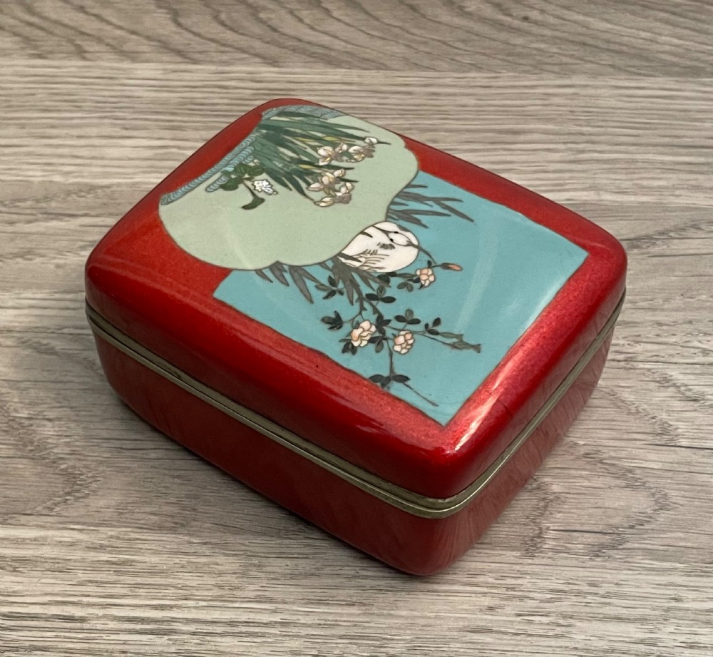 Antique Japanese Cloisonne Box View VI