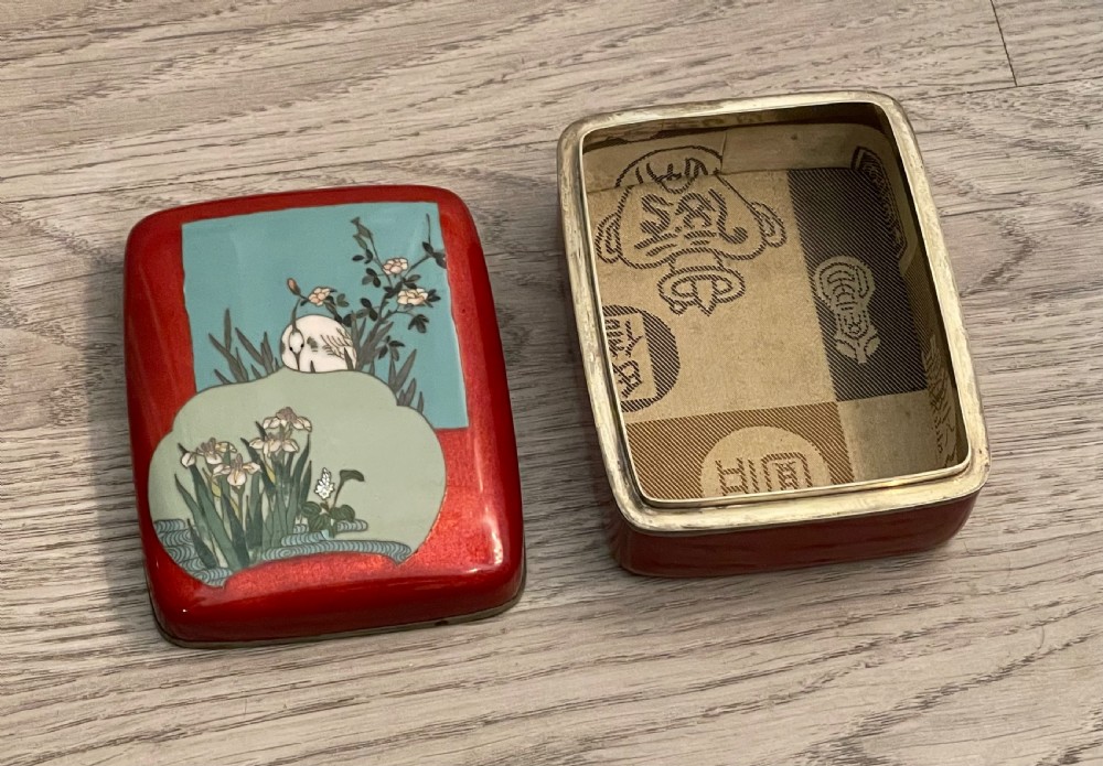 Antique Japanese Cloisonne Box View VII