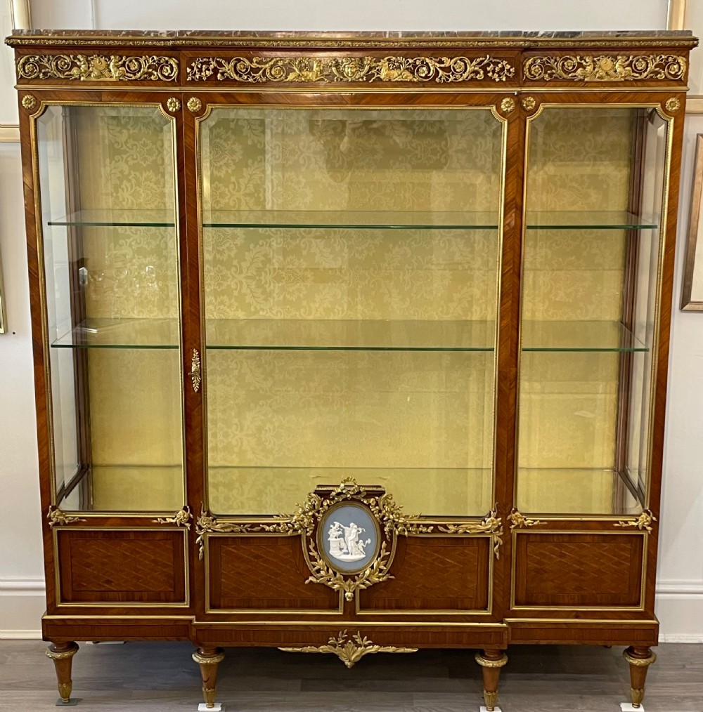  Louis XVI style kingwood display cabinet  manner of Francois Linke. 