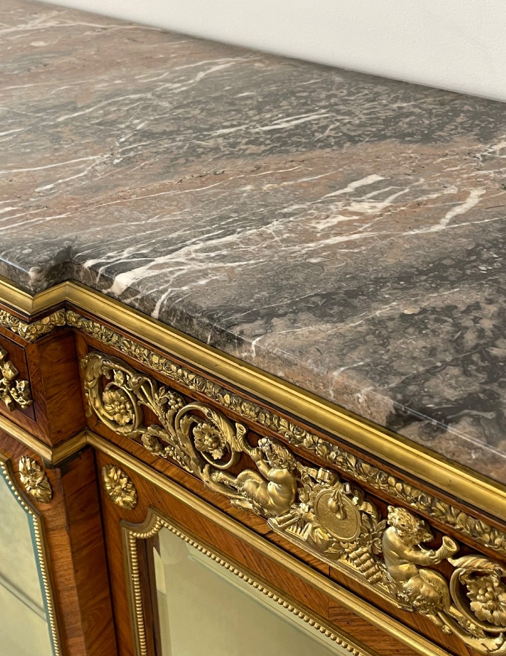  Louis XVI style kingwood display cabinet  manner of Francois Linke.  View X