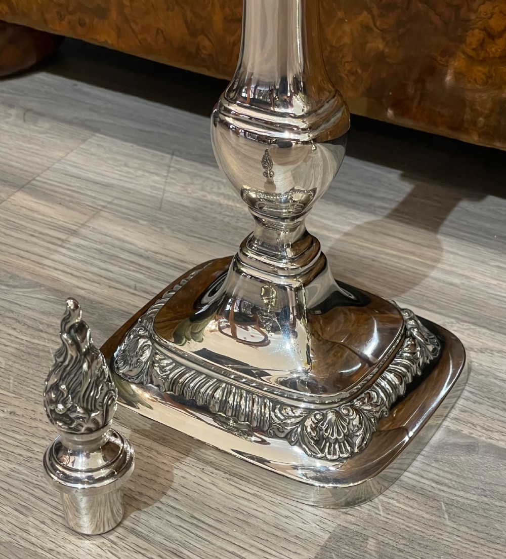 Impressive Pair of Sterling Silver Candelabra  View VI