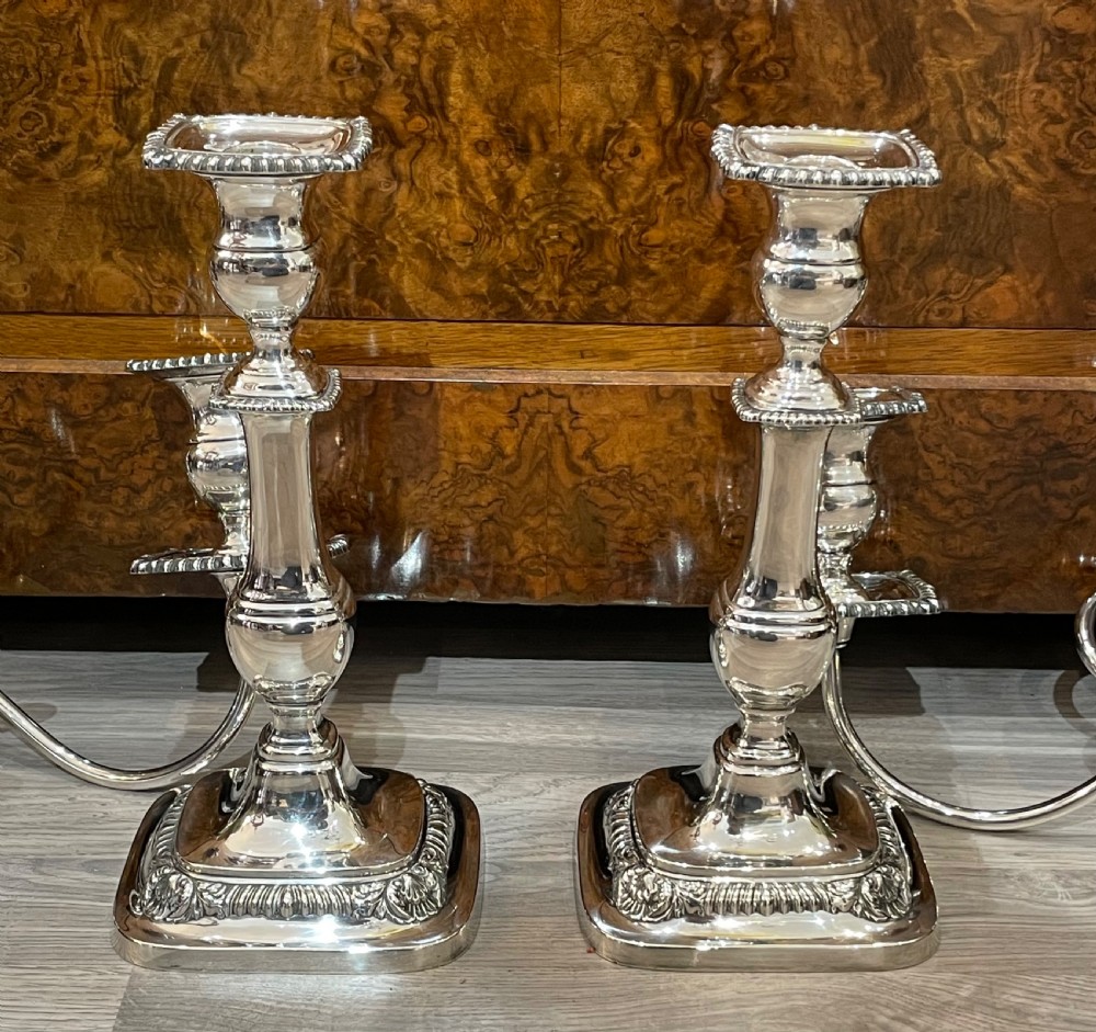 Impressive Pair of Sterling Silver Candelabra  View IX