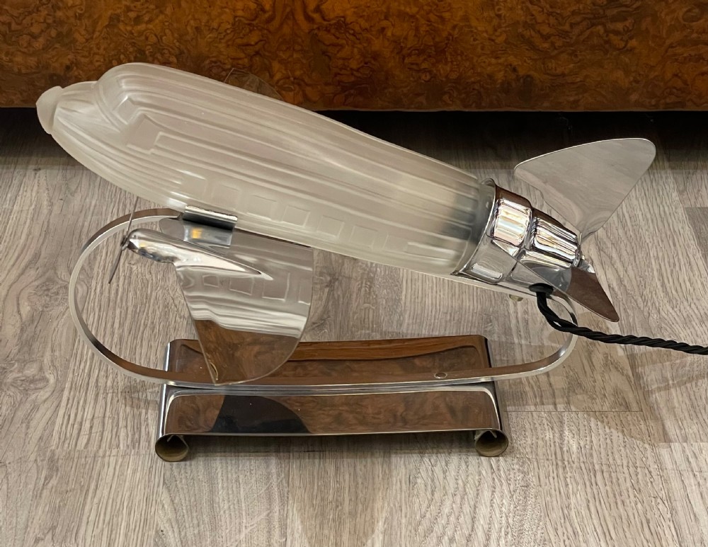 Art Deco Style Novelty Chrome Table Desk Lamp View II