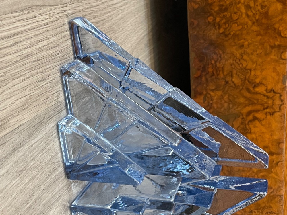 Rare Pair of Art Deco Bagley & Co Glass Bookends View II
