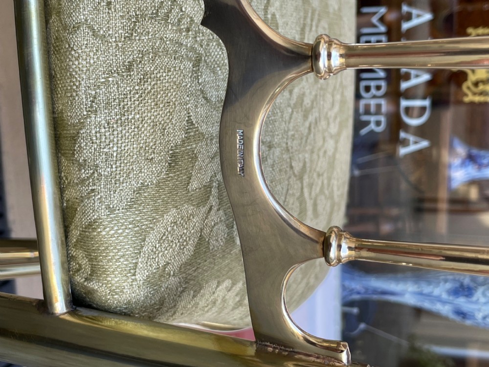1920s Solid Brass Salon Chair View V
