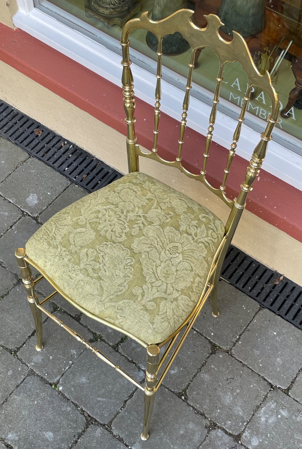 1920s Solid Brass Salon Chair View VI