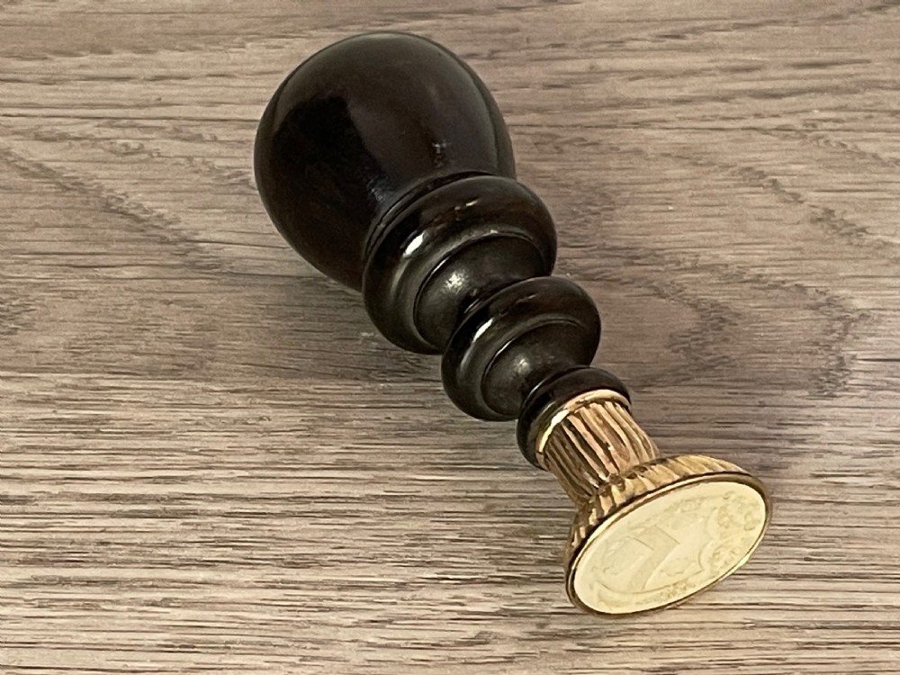 Georgian Ebony And Gold Desk Wax Seal View V