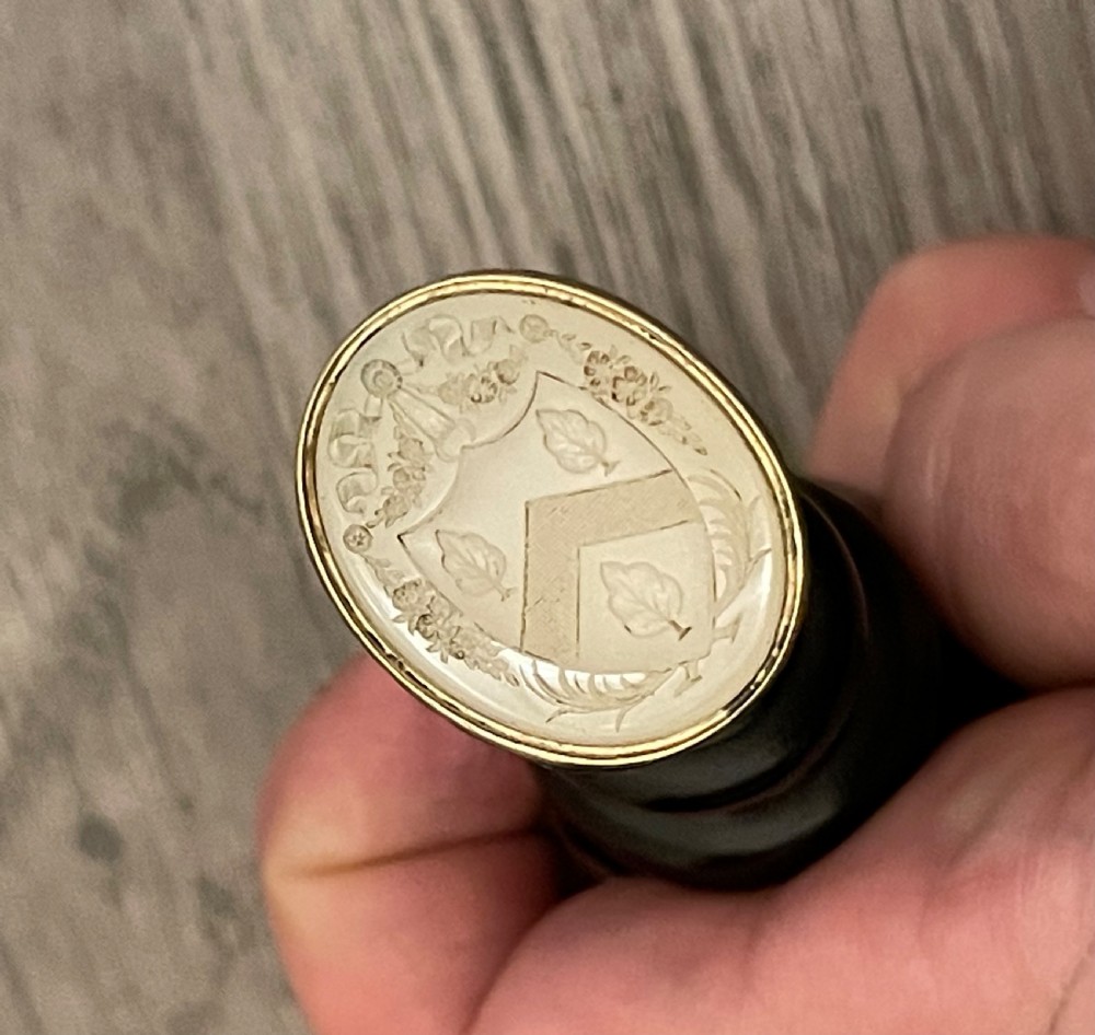 Georgian Ebony And Gold Desk Wax Seal View VI