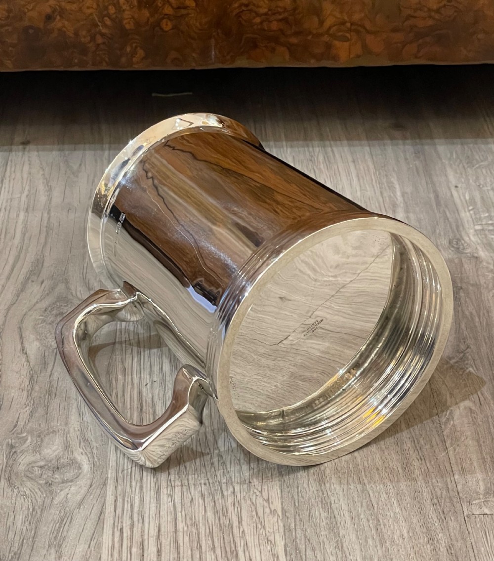 Very Heavy Solid Silver Pint Tankard View III