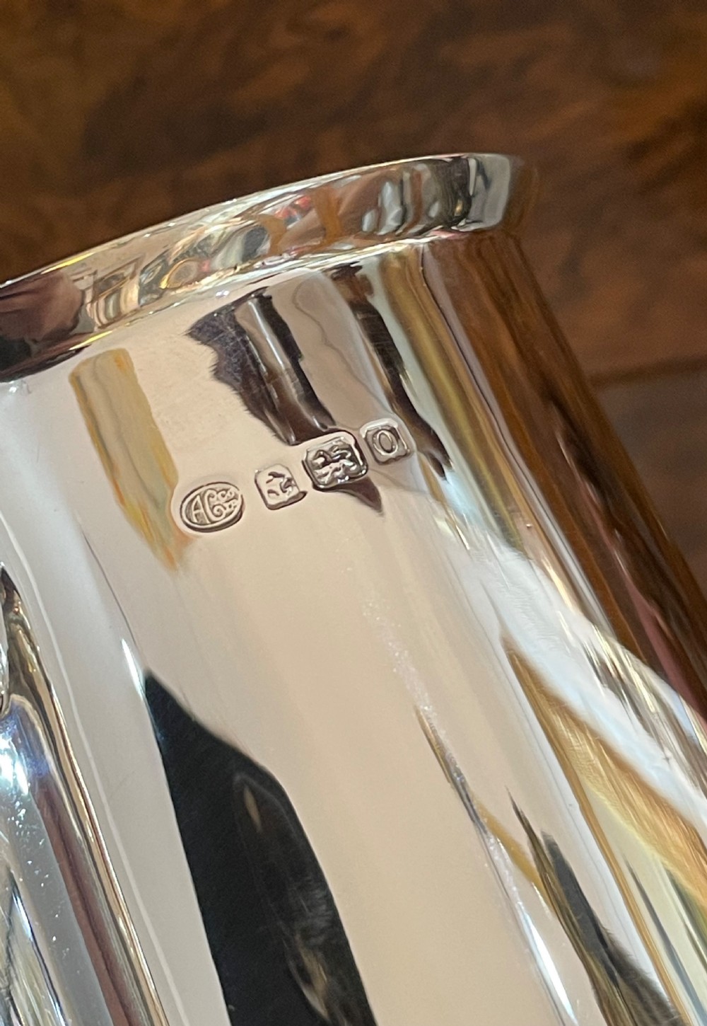 Very Heavy Solid Silver Pint Tankard View IV