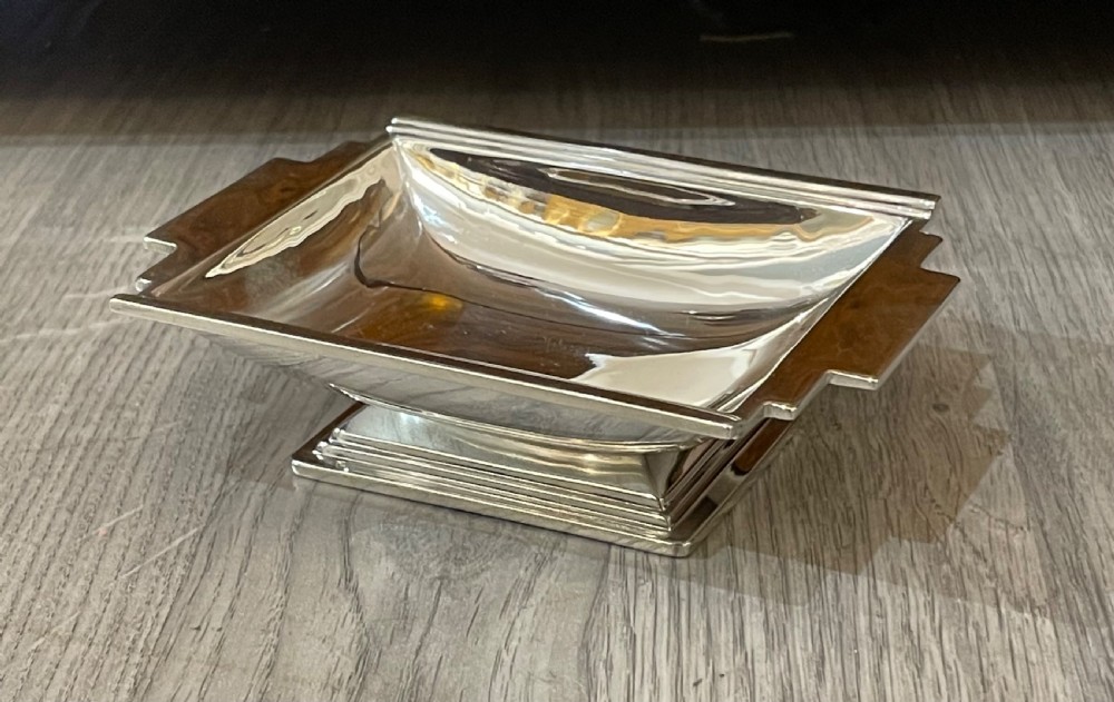 Stylish Art Deco Silver Bon Bon Dish View III