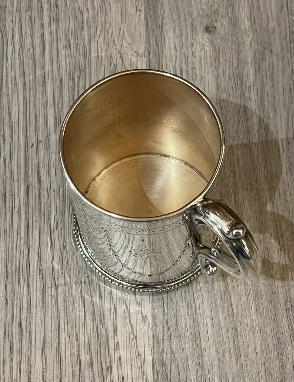 Victorian Silver Christening Mug View III