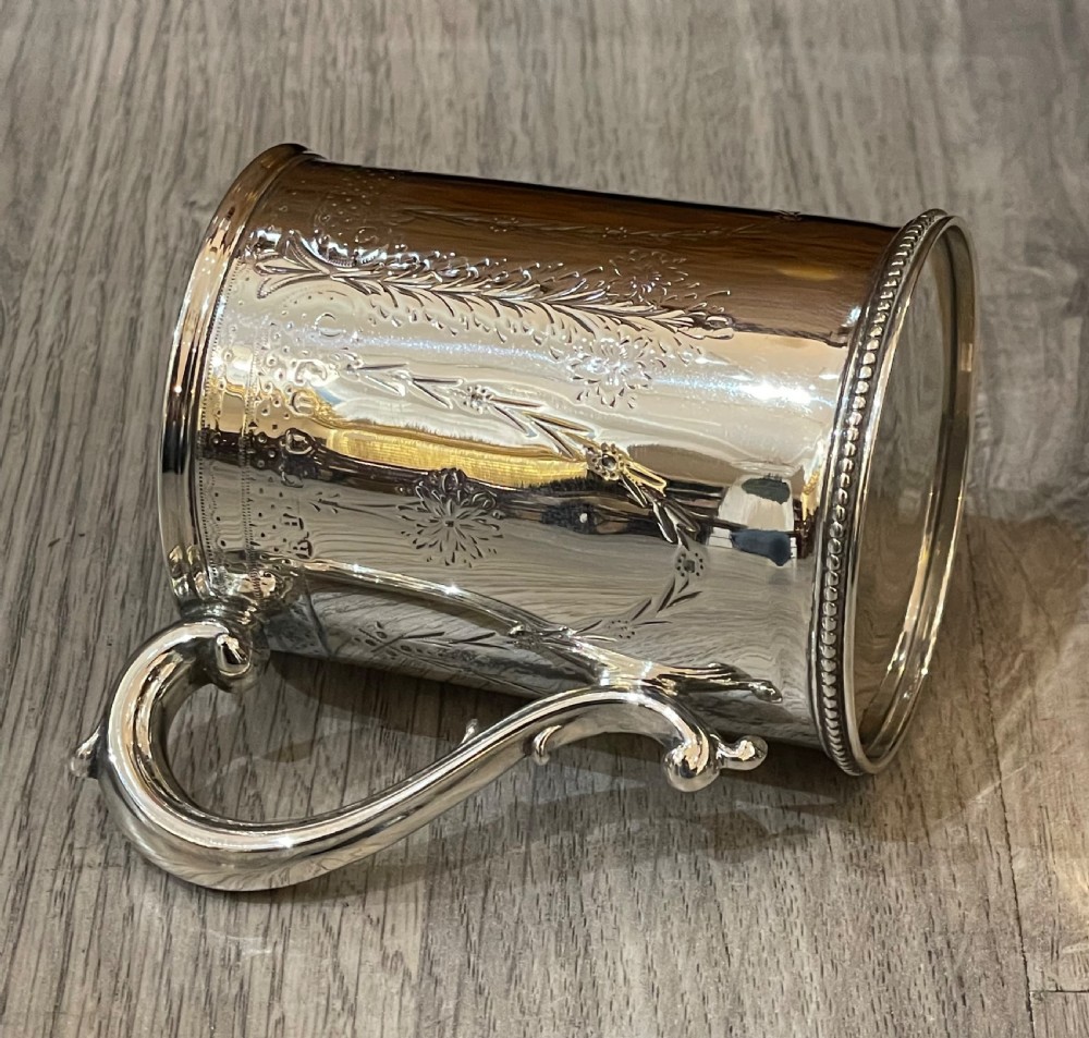 Victorian Silver Christening Mug View V