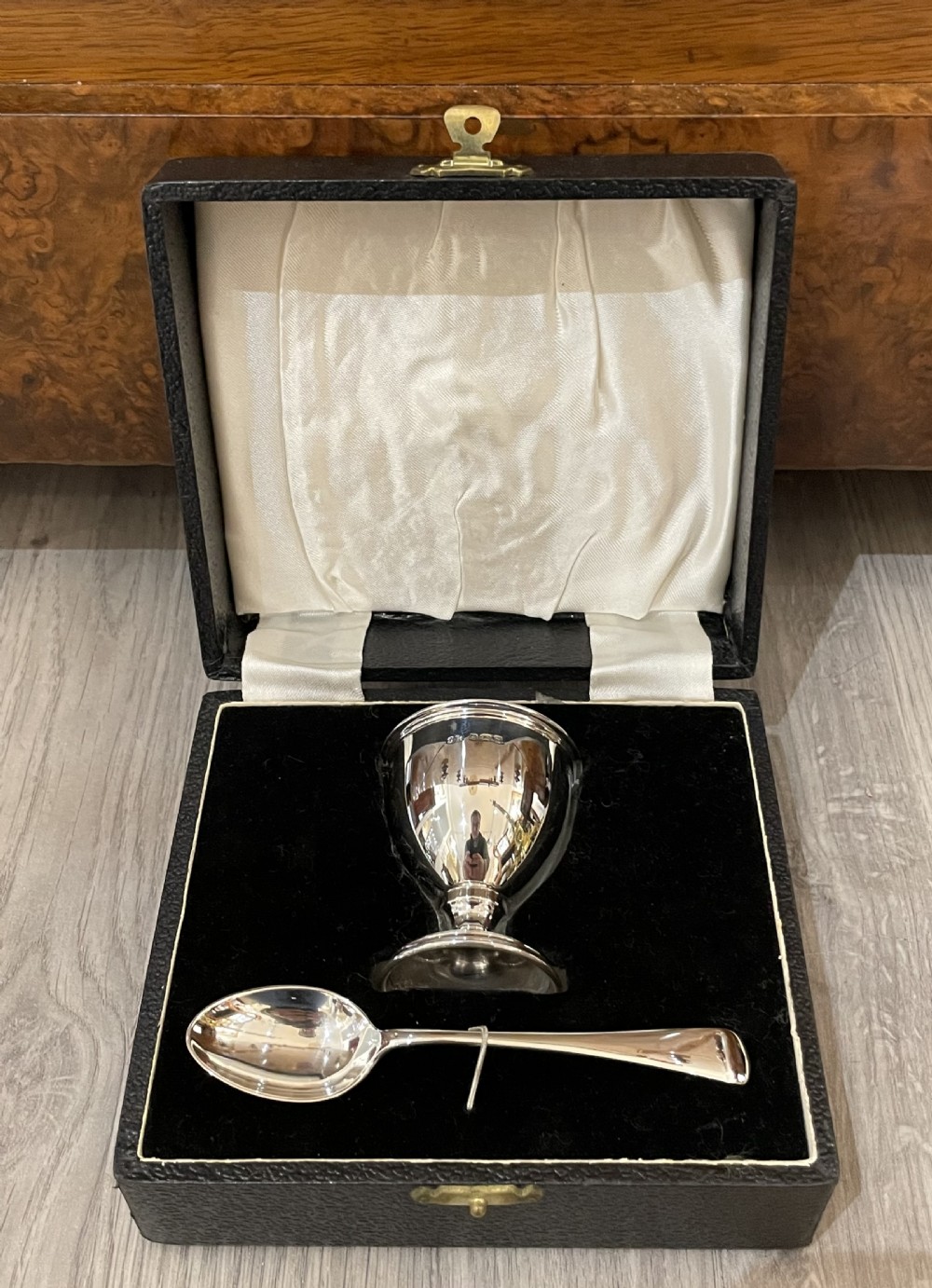 George VI Silver Egg Cup Christening Gift Set