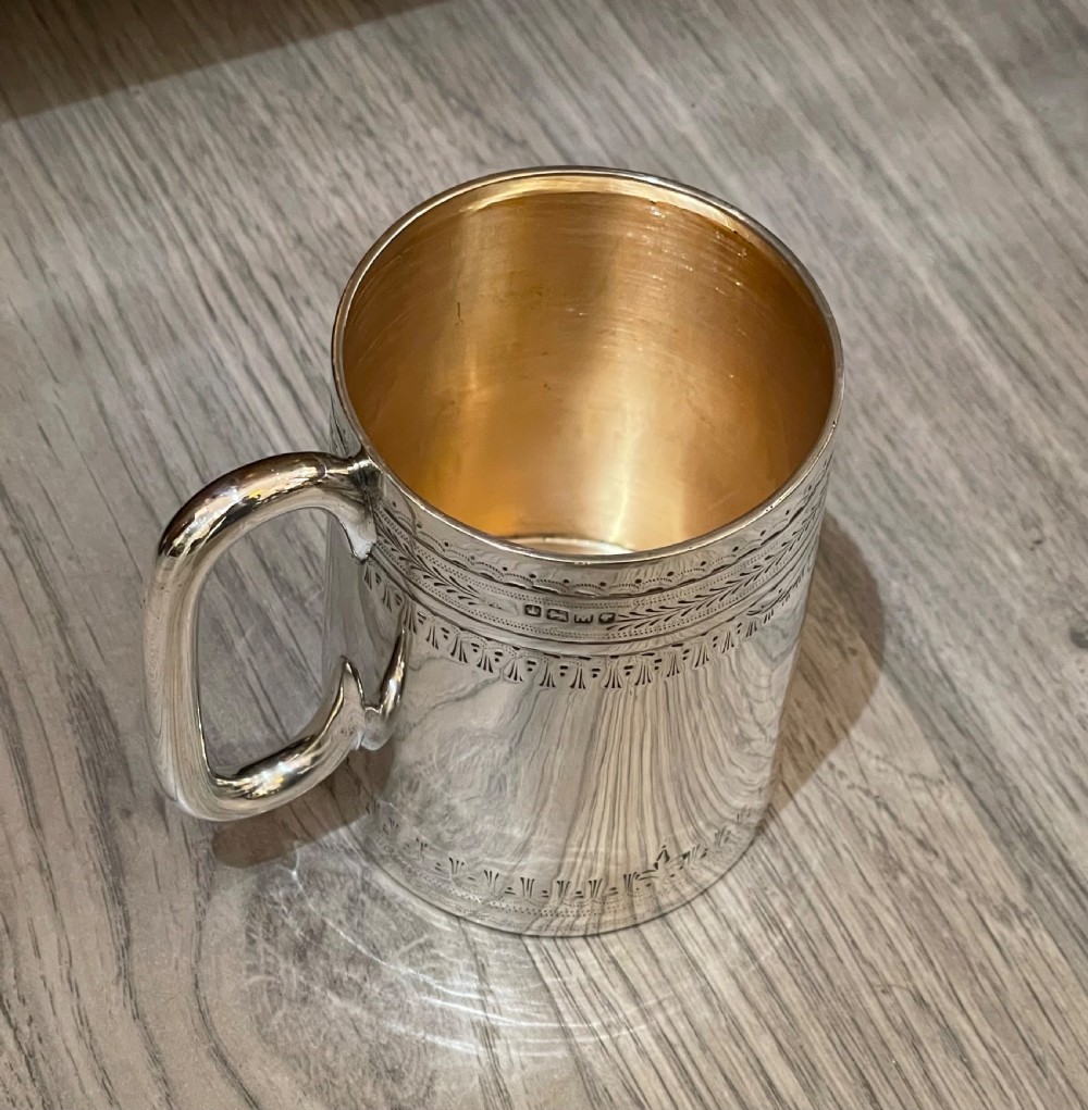 A good Victorian Silver Christening Mug, 1879 View II