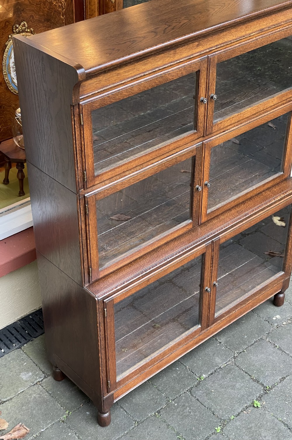 Edwardian Stacking Oak Barristers Bookcase by Minty View II