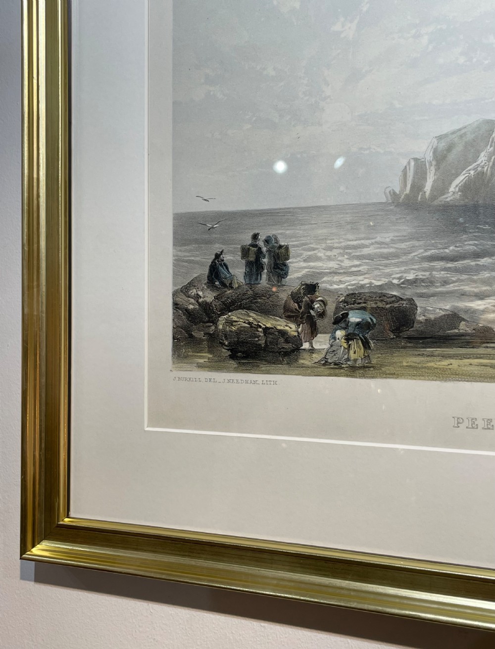 Lithograph of Peel Castle, Summertime, Isle of Man by J Needham, Published 1857  View IV