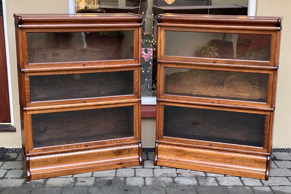 Pair of Globe Wernicke Stacking Bookcases