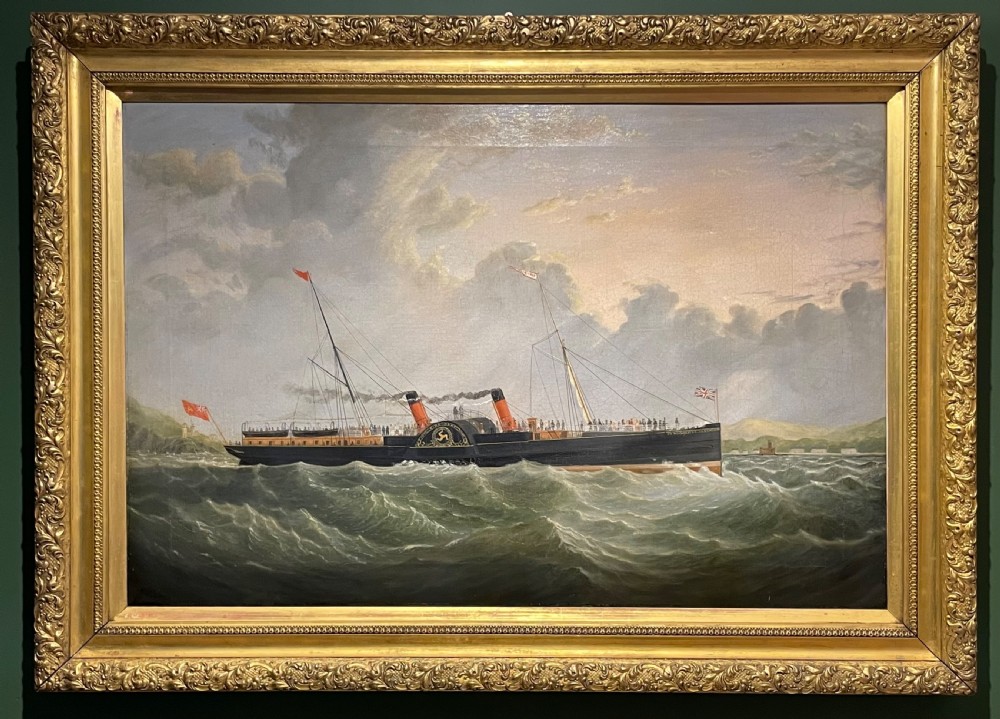 Impressive Isle of Man Marine Oil Painting of the King Orry Ship by Isaac Joseph Witham