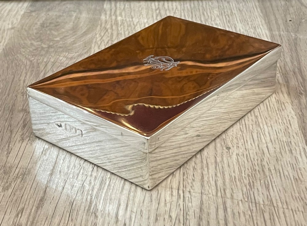 Victorian Solid Silver Sandwich Box, 1897 View III