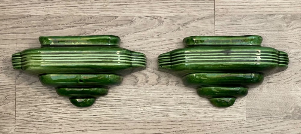 Pair of Art Deco Wall Pockets