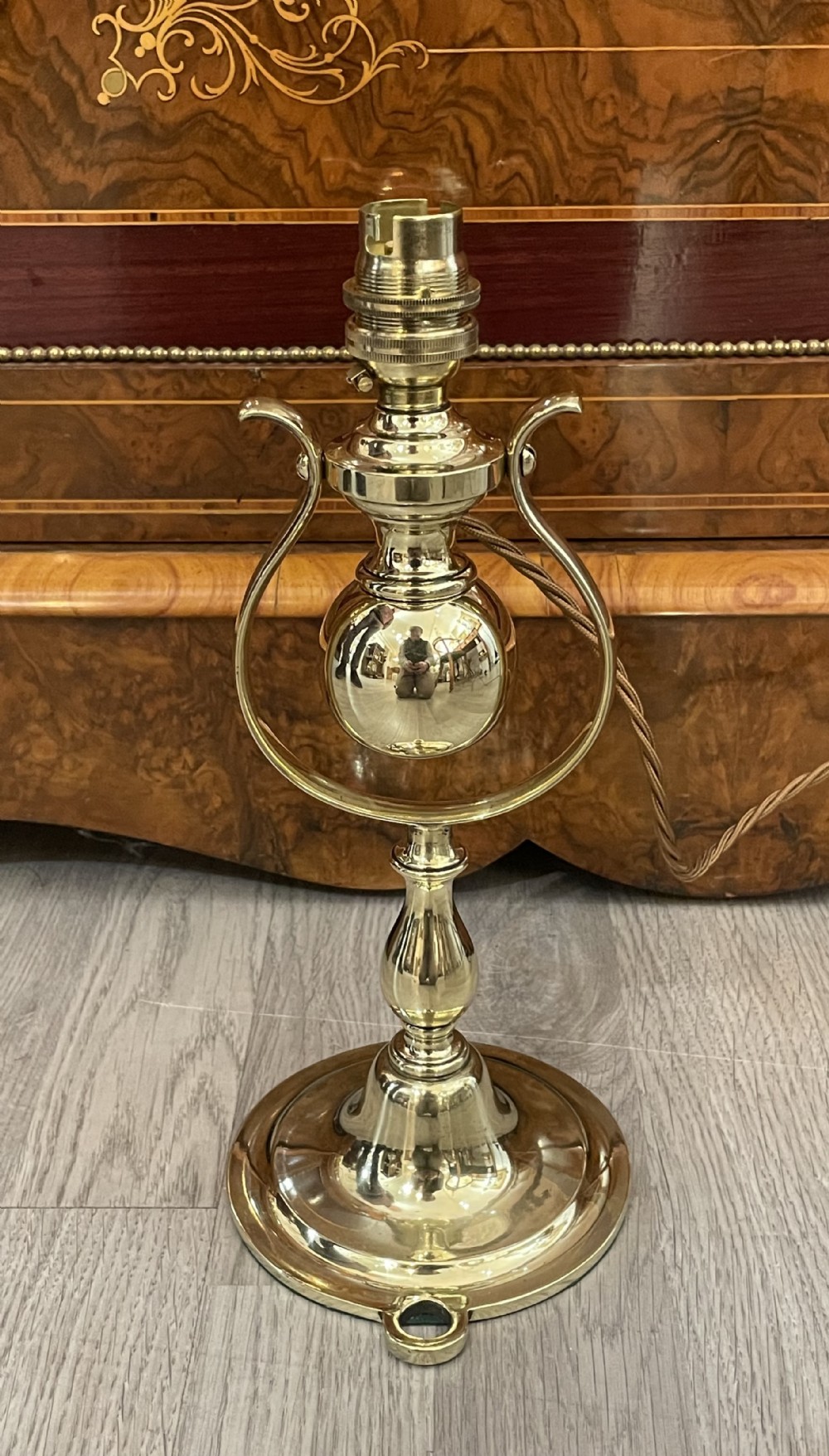Brass Ship Gimbal Table Lamp