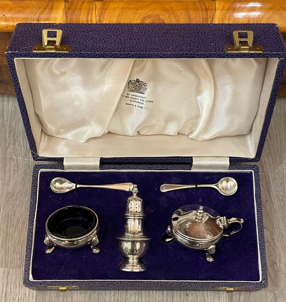Elizabeth II Silver Cruet Set by Mappin & Webb  View II