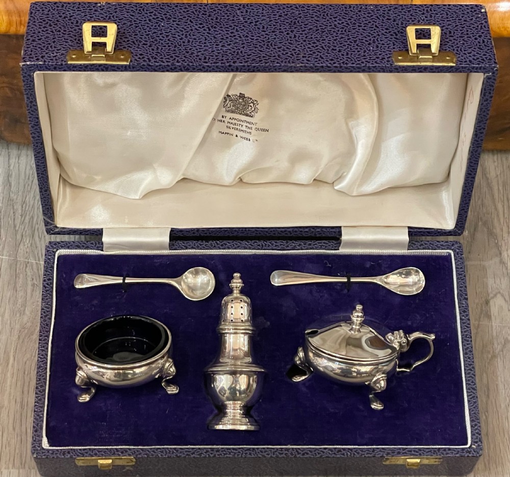 Elizabeth II Silver Cruet Set by Mappin & Webb  View III