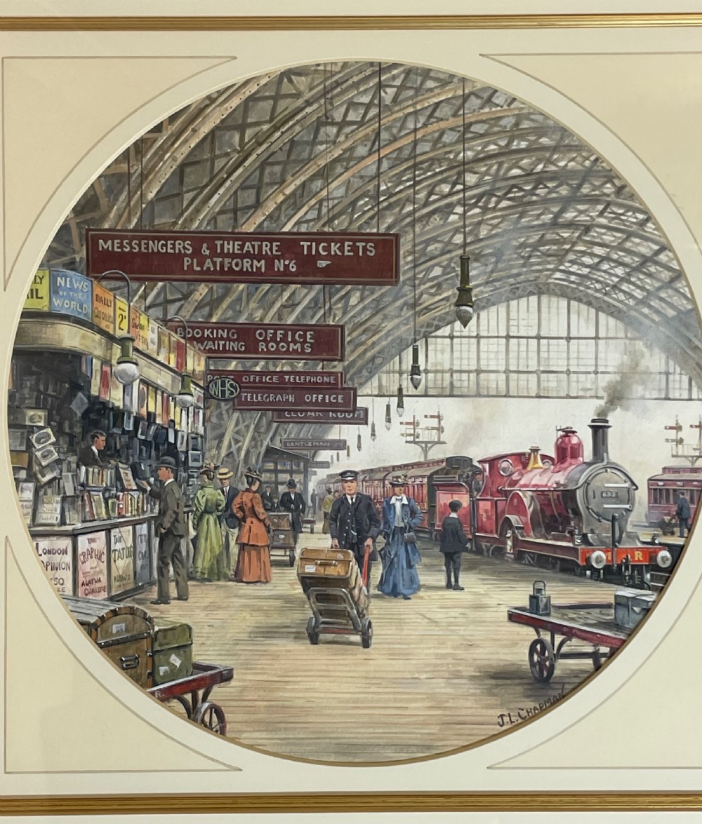St Pancreas Station London Painting by John Chapman View II