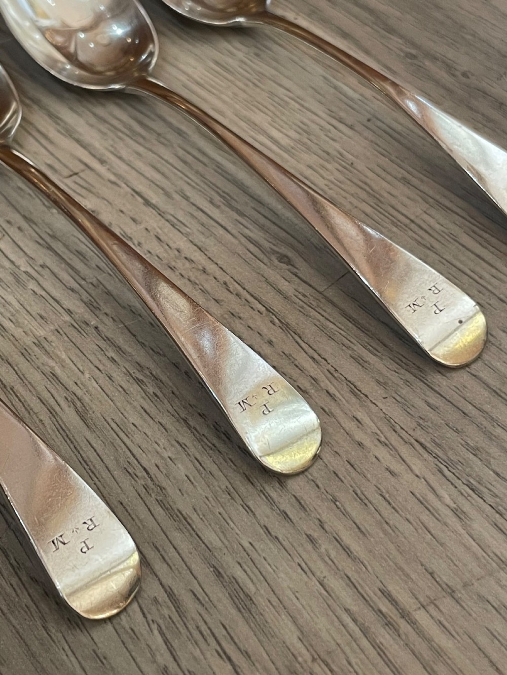 Set of Six Georgian Silver Teaspoons, 1809 View III