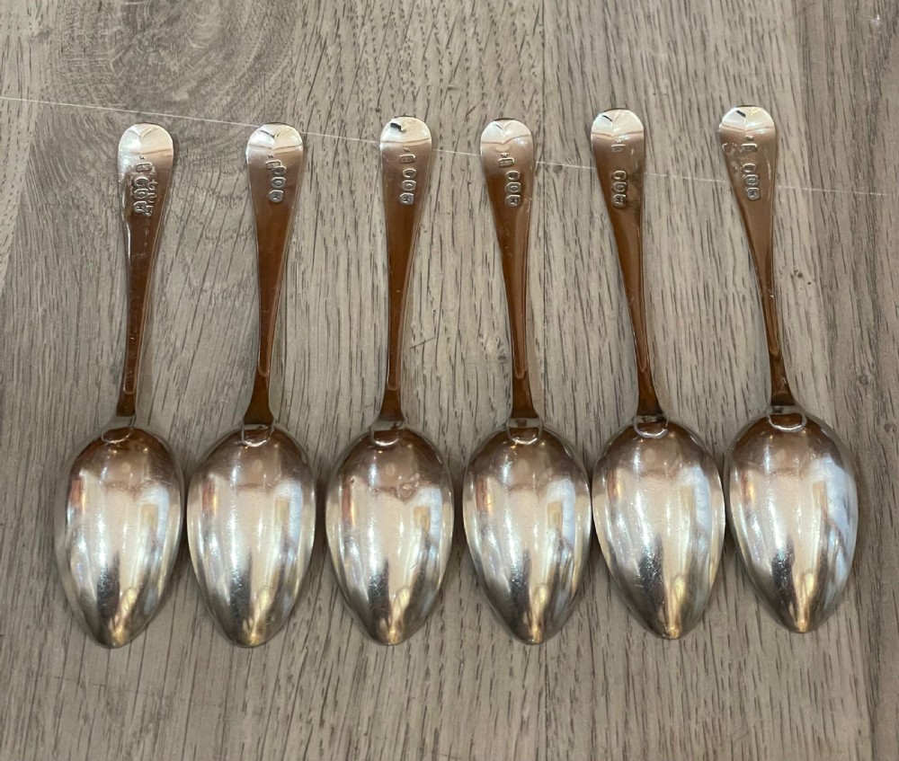 Set of Six Georgian Silver Teaspoons, 1809 View VII